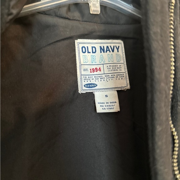 Old Navy black hooded wool blend Coat womens - Picture 3 of 6